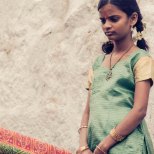 Young girl at Golkonda fort